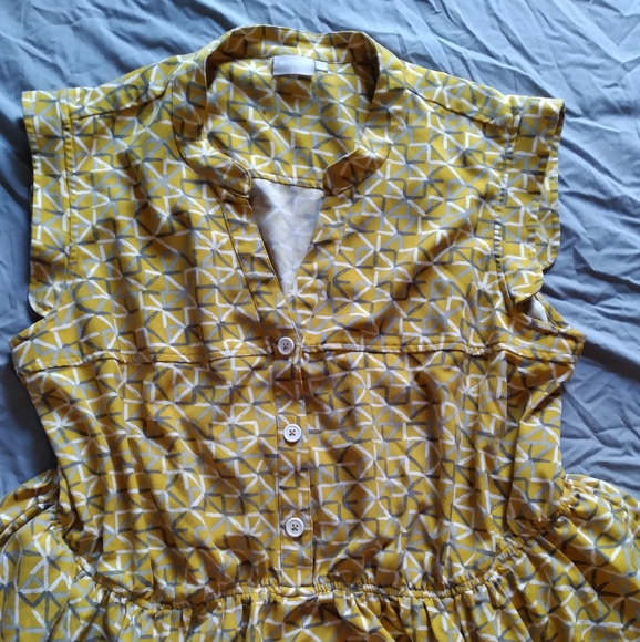 Yellow eShakti shirt dress plus size 2X 20W - Picture 2 of 3